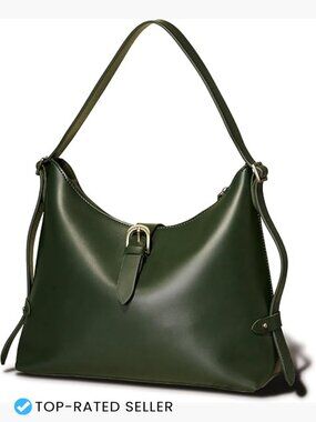 Hobo Bag Vegan Leather Shoulder Crossbody Satchel Tote Handbag Magnetic Snap